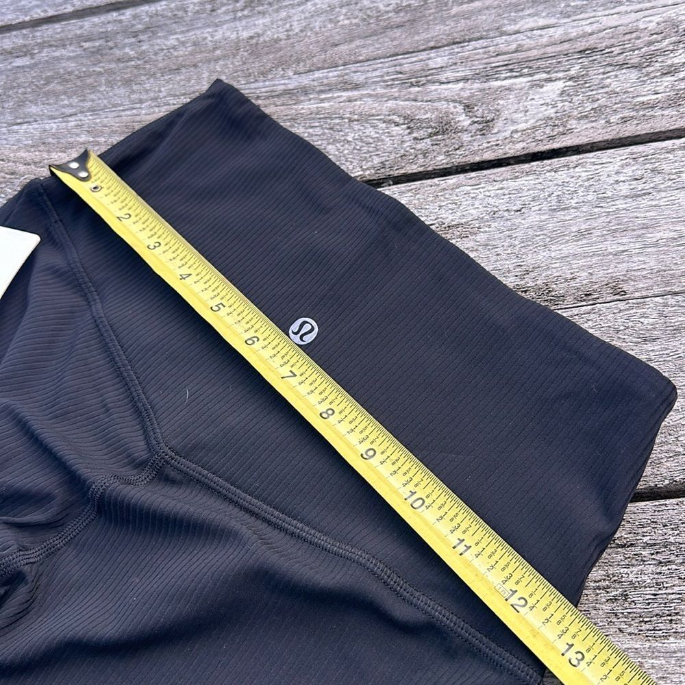 Lululemon Align High-Rise Ribbed Mini-Flared Pant Regular Black size 6 Nwt - Picture 3 of 7